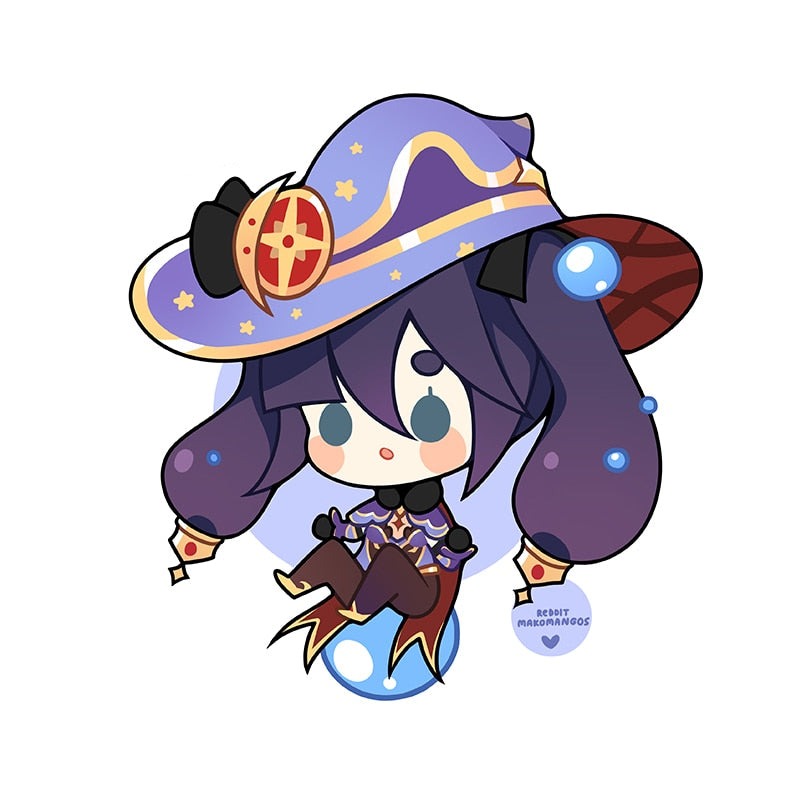 Genshin Impact 'Mona | Sitting On Bubble' Vinyl Car Sticker