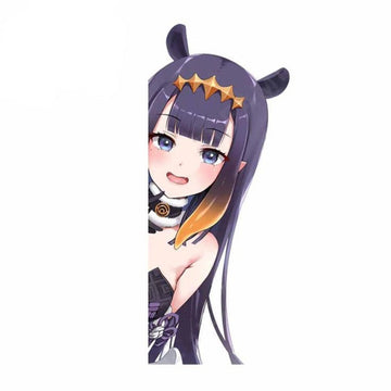 Virtual YouTuber 'Ninomae Ina'nis | Amazed' Vinyl Car Peeker Sticker
