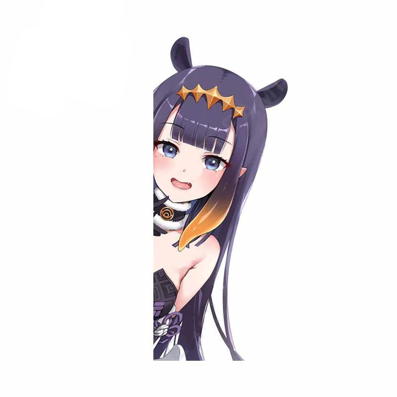 Virtual YouTuber 'Ninomae Ina'nis | Amazed' Vinyl Car Peeker Sticker