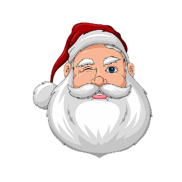 Christmas 'Santa Claus | Chubby Cheeks' Vinyl Car Sticker