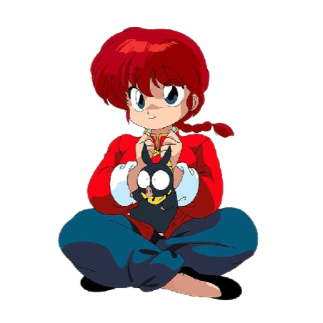 Ranma ½ 'Ranma Saotome and P-Chan' Vinyl Car Sticker