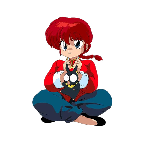 Ranma ½ 'Ranma Saotome and P-Chan' Vinyl Car Sticker
