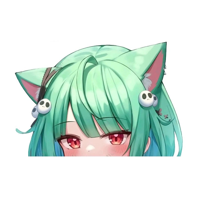 Virtual YouTuber 'Uruha Rushia | Staring' Vinyl Car Peeker Sticker