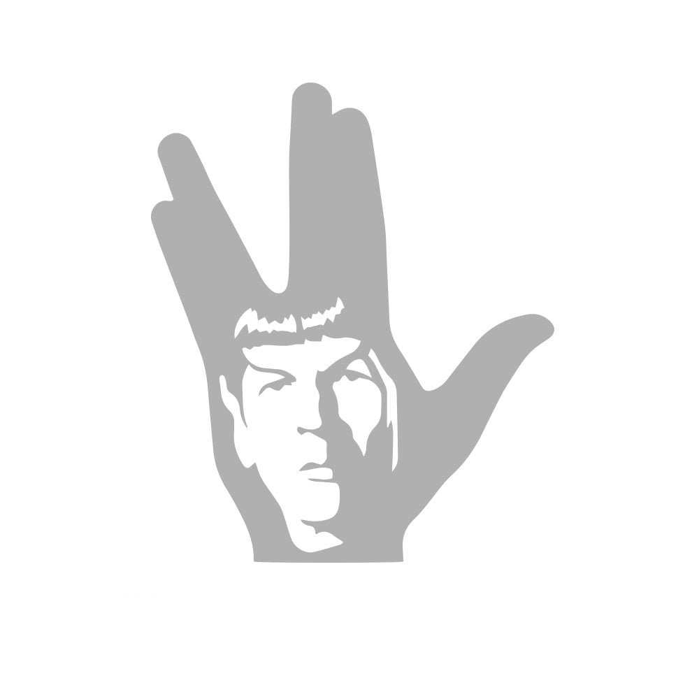 Star Trek 'Spock Face | Vulcan Salute' Vinyl Car Sticker