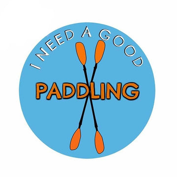 Kayak 'I Need A Good Paddling' Vinyl Car Sticker