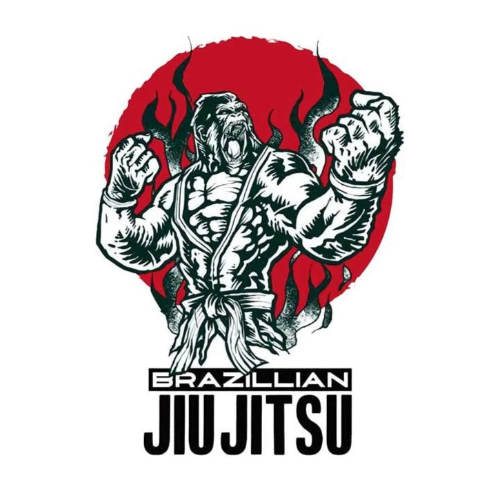 Brazilian Jiu Jitsu 'Angry Gorilla Fighter' Vinyl Car Sticker
