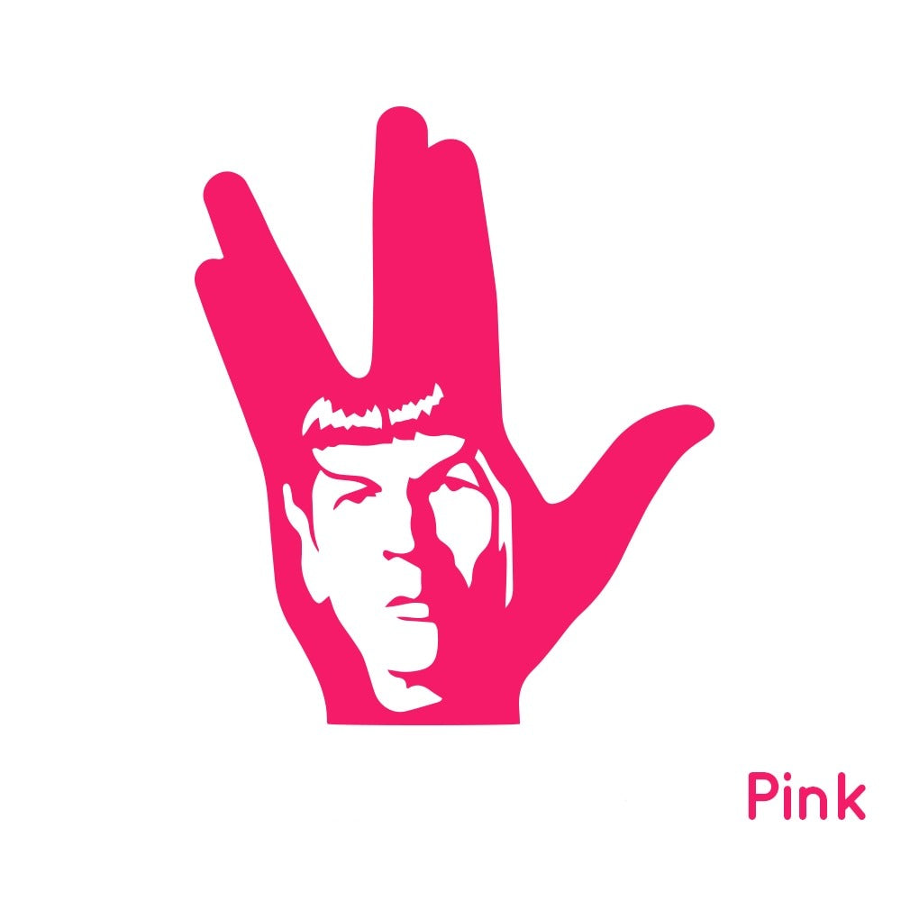 Star Trek 'Spock Face | Vulcan Salute' Vinyl Car Sticker