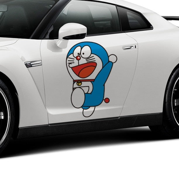 Doraemon 'Kicking | Left' Vinyl Car Sticker