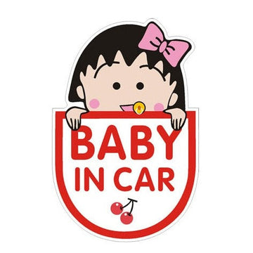 Baby In Car 'Chibi Maruko-Chan | Cherry | Peeking' Vinyl Car Sticker