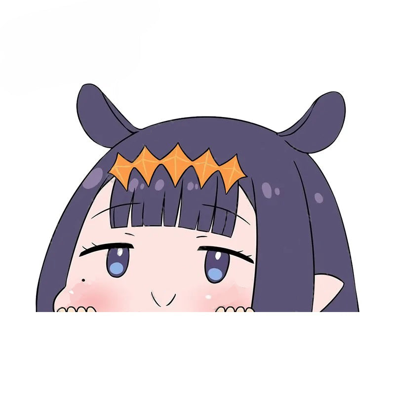 Virtual YouTuber 'Ninomae Ina'nis | Chubby Face' Vinyl Car Peeker Sticker