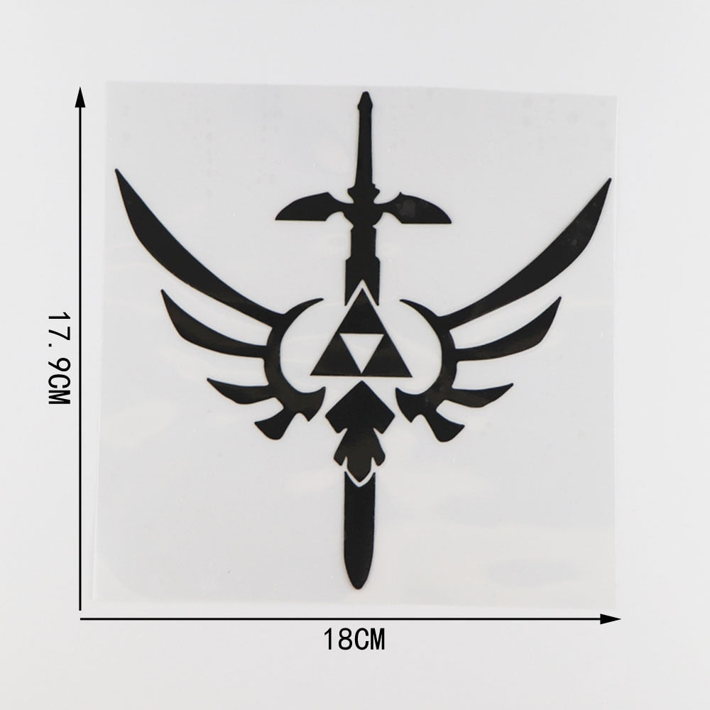 The Legend of Zelda 'Triforce Wings Sword' Vinyl Car Sticker