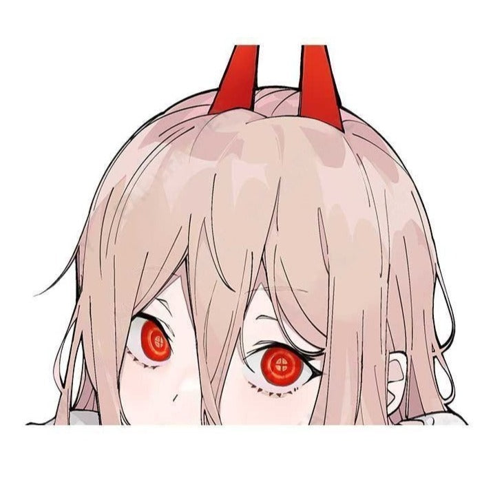 Chainsaw Man 'Power | Staring' Vinyl Car Peeker Sticker