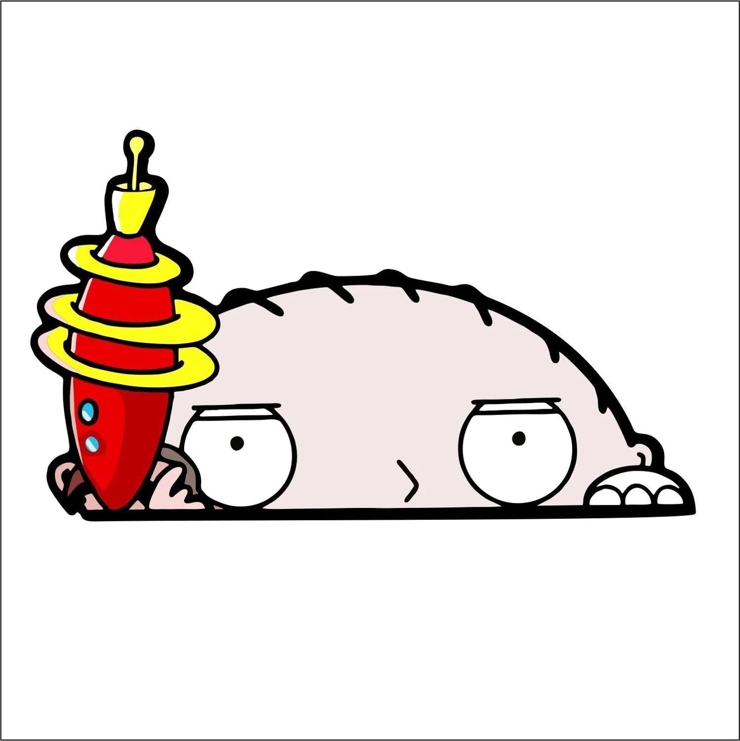 Family Guy 'Stewie Griffin | Ray Gun' Vinyl Car Peeker Sticker