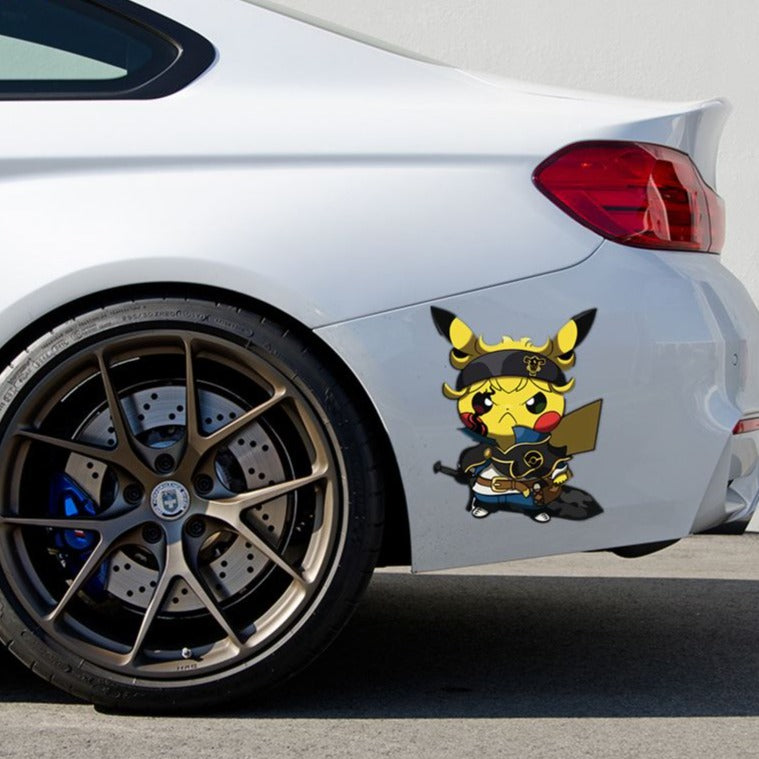 Pikachu x Asta Vinyl Car Sticker