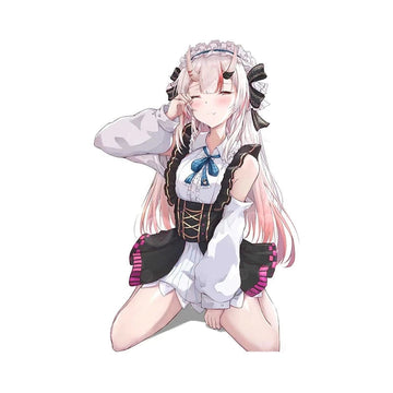 Virtual YouTuber 'Nakiri Ayame | Rubbing Eyes' Vinyl Car Sticker