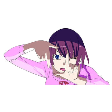 Monogatari Series 'Hitagi | Capturing' Vinyl Car Peeker Sticker