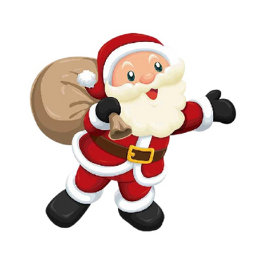 Christmas 'Santa Claus | Carrying Bag' Vinyl Car Sticker