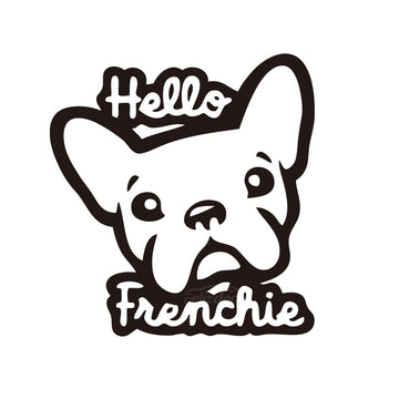 Cute 'Hello Frenchie' Vinyl Car Stickers
