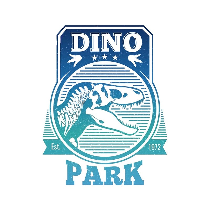 Dinosaur 'Dino Park | Skull' Vinyl Car Sticker