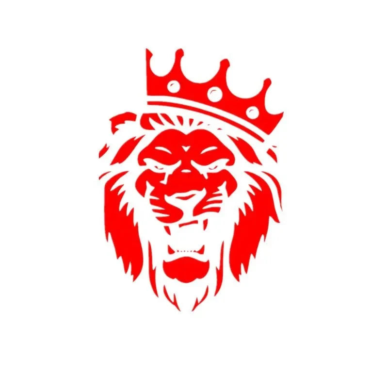 Lion Head 'Crown' Vinyl Car Sticker