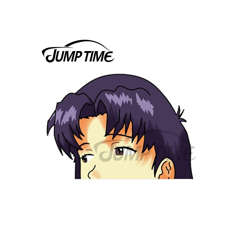 Neon Genesis Evangelion 'Misato Katsuragi | Sad' Vinyl Car Peeker Sticker