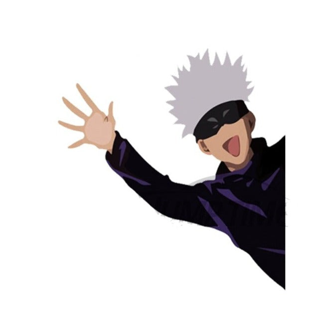 Jujutsu Kaisen 'Satoru Gojo| Waving' Vinyl Car Peeker Sticker