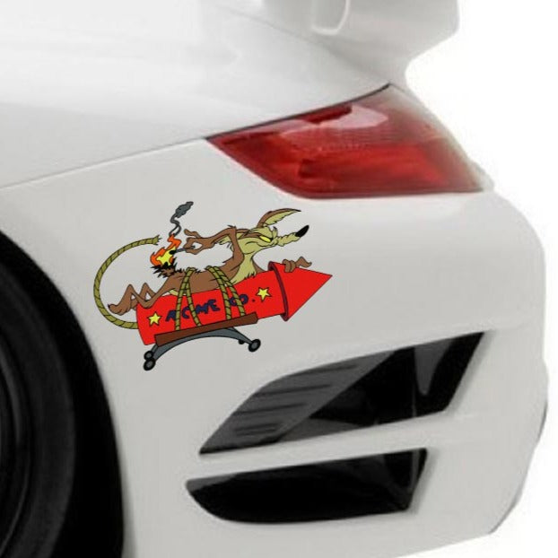 Looney Tunes 'Coyote | Aiming Rocket | Right' Vinyl Car Sticker