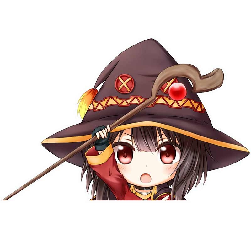 KonoSuba 'Megumin | Holding Wand 2.0' Vinyl Car Peeker Sticker