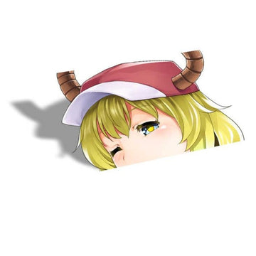 Miss Kobayashi's Dragon Maid 'Lucoa | Winking 2.0' Vinyl Car Peeker Sticker