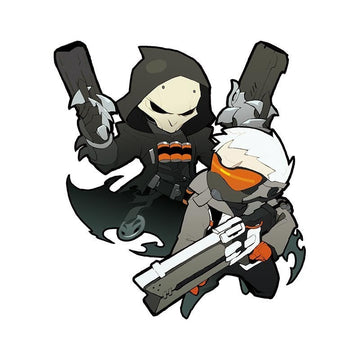 Overwatch 'Chibi Soldier 76 and Chibi Reaper | Guns' Vinyl Car Sticker