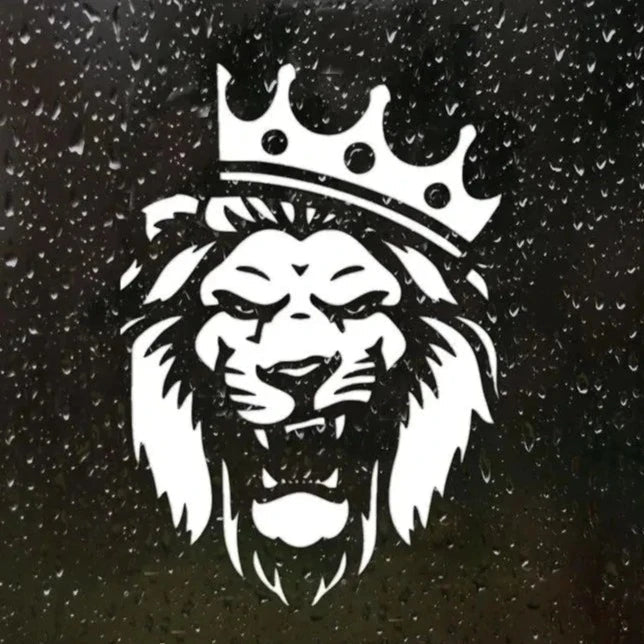 Lion Head 'Crown' Vinyl Car Sticker