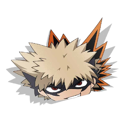 My Hero Academia 'Katsuki | Gritted Teeth | Shadow' Vinyl Car Peeker Sticker
