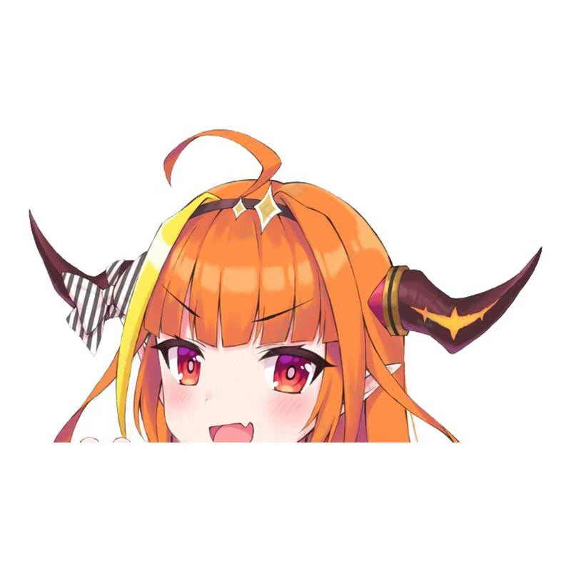Virtual YouTuber 'Kiryu Coco | Surprised' Vinyl Car Peeker Sticker