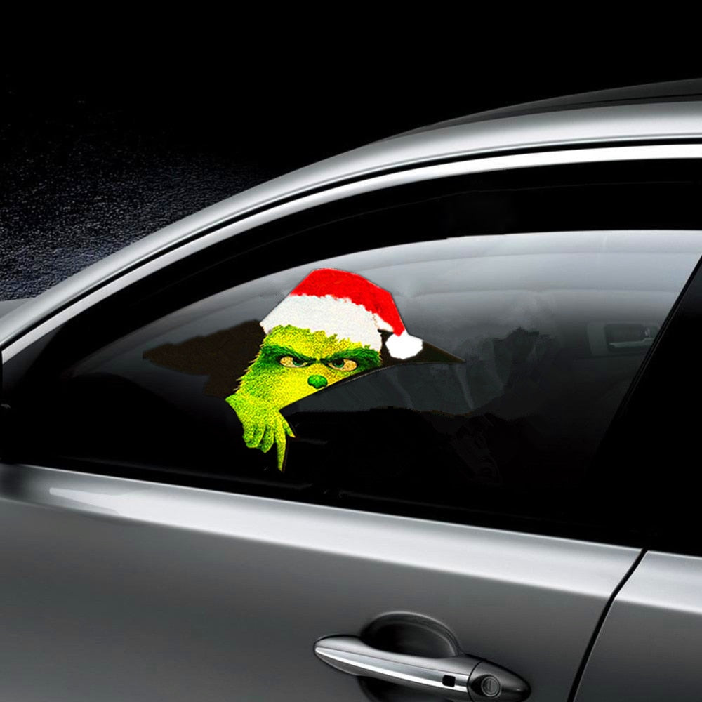 The Grinch 'Christmas Hat' Car Window Vinyl Sticker