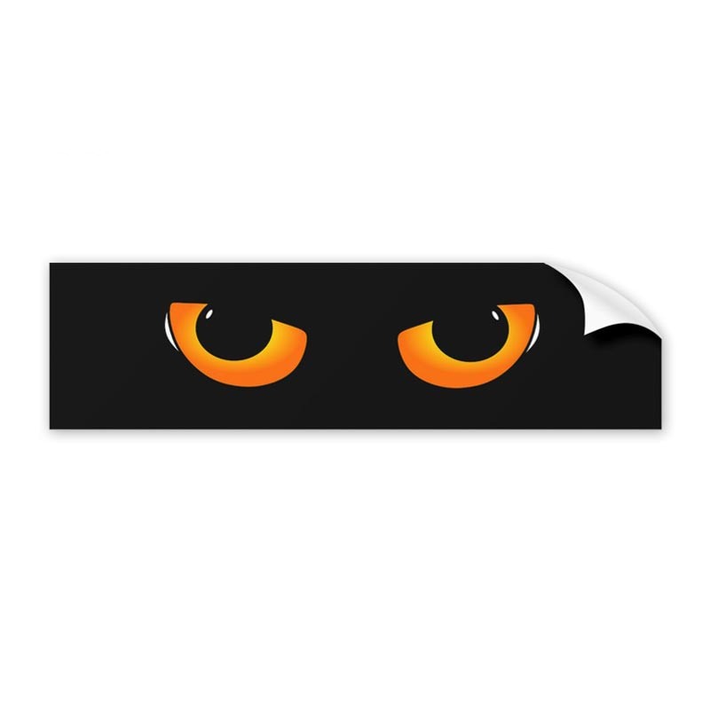 Black Cat 'Serious Eyes' Vinyl Car Peeker Sticker