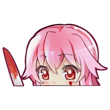 Future Diary 'Yuno Gasai | Bloody Knife' Vinyl Car Peeker Sticker