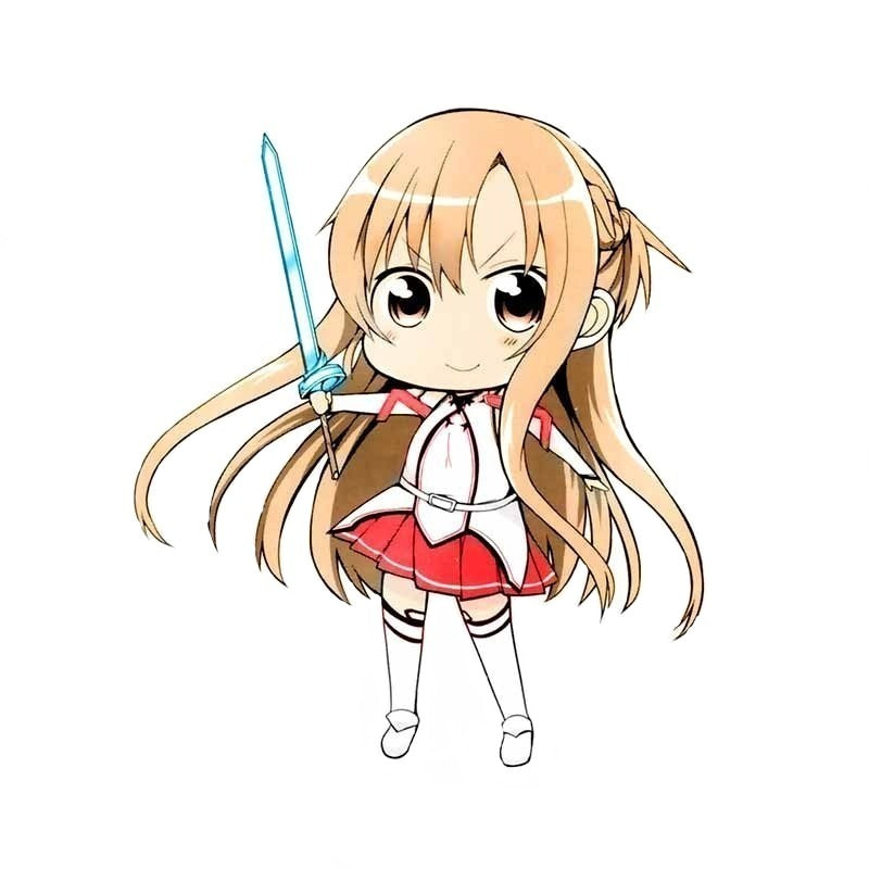 Sword Art Online 'Chibi Asuna | Lambent Light Rapier' Vinyl Car Sticker