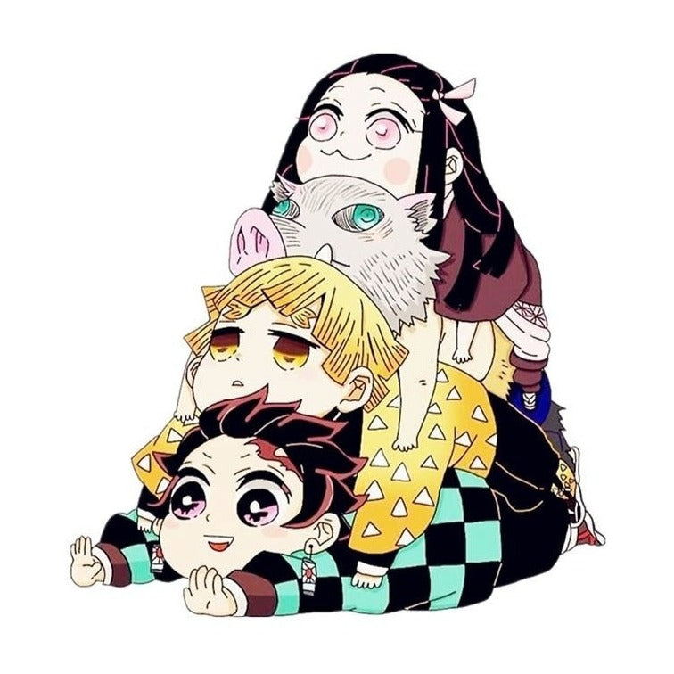 Demon Slayer 'Tanjiro-Zenitsu-Inosuke-Nezuko | Daydreaming' Vinyl Car Sticker