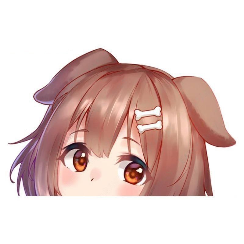 Virtual YouTuber 'Cute Young Inugami Korone' Vinyl Car Peeker Sticker