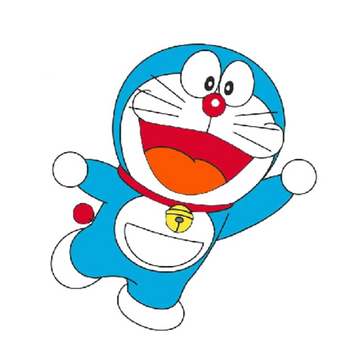 Doraemon 'Excited | Left' Vinyl Car Sticker