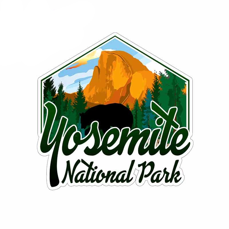 Travel 'Yosemite National Park' Vinyl Car Sticker