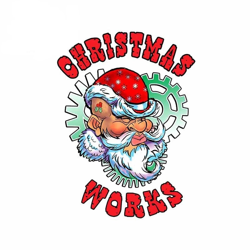 Mechanic 'Christmas Works' Vinyl Car Sticker