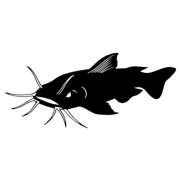 Catfish 'Swimming' Vinyl Car Sticker