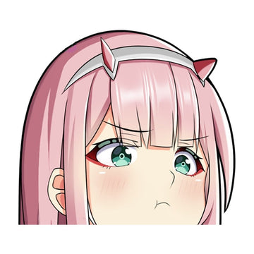 Darling In The Franxx 'Zero Two | Horns Headband' Vinyl Car Peeker Sticker