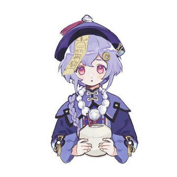 Genshin Impact 'Qiqi | Holding Cocogoat Milk Drink' Vinyl Car sticker