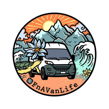 Travel 'FnA Vanlife Logo | Round' Vinyl Car Sticker