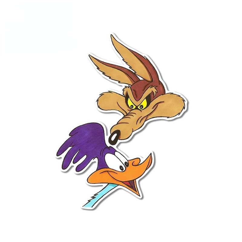 Looney Tunes 'Wile E. Coyote And Road Runner | Head' Vinyl Car Sticker