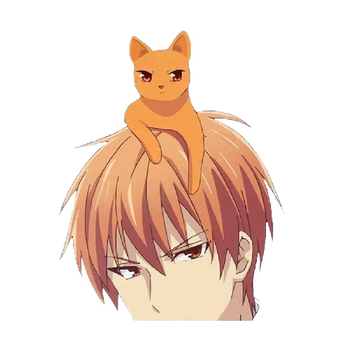 Fruits Basket 'Kyo And Cat | Mad' Vinyl Car Peeker Sticker