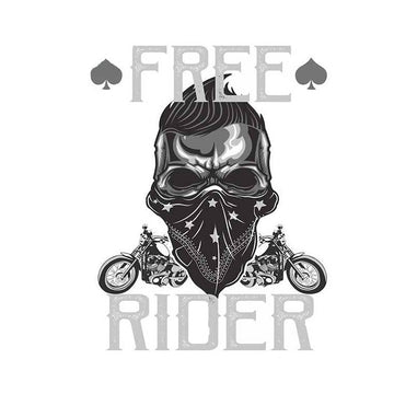Free Rider 'Punk Skull | Motorcycles' Vinyl Car Sticker
