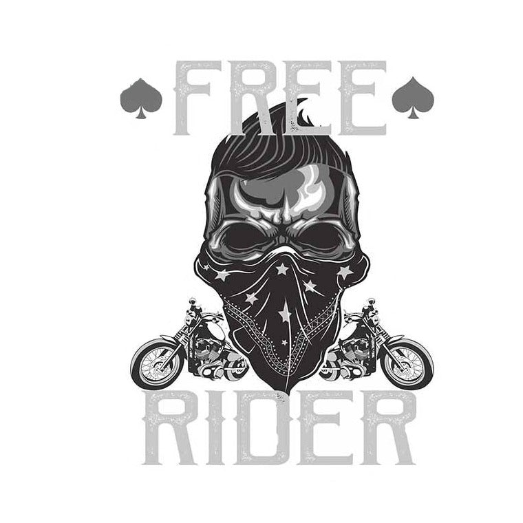 Free Rider 'Punk Skull | Motorcycles' Vinyl Car Sticker